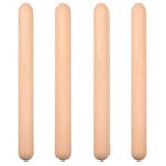 NAUZE 2 Pairs Wooden Music Percussion Sticks Natural Hardwood Music Lummi Sticks Classical Percussion Instrument for Kids Children Beginner