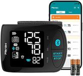 Meraw Blood Pressure Monitor Adult Cuff, Blood Pressure Cuff Monitor Wrist, Blood Pressure Machine Home Use 5.3-8.5" Irregular Heartbeat Monitoring APP Automatic Bluetooth High Accuracy Aspen Black