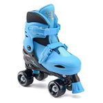 Xootz Kids Quad Skates, Beginner Adjustable Roller Skates Boys, Blue/Black, Medium (UK Child 13-3)