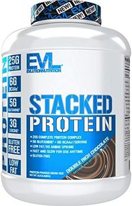 Evlution Nutrition Stacked Protein Protein Powder with 25 Grams of Protein, 6 Grams of BCAAs and 5 Grams of Glutamine (Double Rich Chocolate, 5 LB)