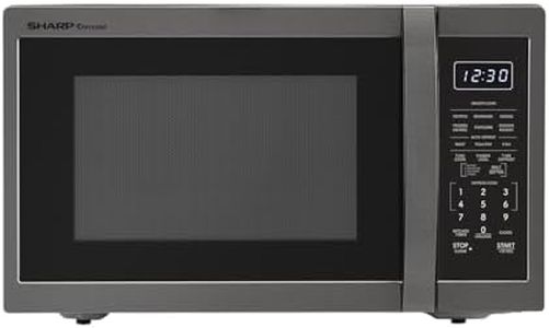 SHARP SMC1452KH ZSMC1452CH 1,100 Watt Countertop Microwave Oven, Cubic Foot, Black Stainless Steel, 1.4 CuFt