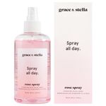 Grace and Stella Award-Winning Rose Water Facial Spray (240ml) - Vegan Hydrosol Toner Mist for Face - All Day Use
