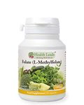 Folate (L-Methylfolate) 1000μg x 90 Capsules, 5-MTHF Active Form of Folic Acid/Vitamin B9, Please See Our 400mcg Version for Pregnancy, Magnesium Stearate Free, Made in Wales