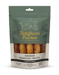 Bingham Farms Smoked Hide Twist with Peanut Butter Dog Treat - Dental Chew, Nutritious, Natural Flavour, High Protein – Medium - 5 pk - 150 g