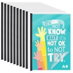 10 Pack Clear Report Covers with Sliding Bars,60 Sheet Capacity,Report Folders with Clear Cover for Presentation Resume Thesis File folders Binder Covers for A4/Letter Size (Black)