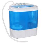 ZENY Portable Mini Compact Twin Tub Washing Machine Washer Spain Spinner 17.6lbs Capacity, Black+ White (9.9 lbs Capacity)