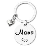 Grandma Nana Gifts Keychain from Granddaughter Grandson Birthday Gifts for Grandmothers Nana Gifts from Grandkids Christmas Thank You Gifts for Grandma Key Chain