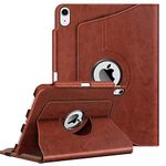 Fintie Rotating Case for iPad Air 11-inch M2 (2024), iPad Air 5th Generation (2022) / Air 4th Gen (2020) 10.9 Inch with Pencil Holder - 360 Degree Rotating Protective Stand Cover, Brown