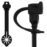 Prong Shield Outdoor Plug Cover | Weatherproof Extension Cord Plug Cover for Outside | Extension Cord Construction Equipment | Extension Cord End Cover 3-Prong End Cover (10, Black)