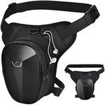 HUANLANG Hard Shell Drop Leg Bag Men Women Leg Pouch Tactical Motorcycle Thigh Bag for Women with Leg Strap Thigh Wallet,Waterproof Outdoor Fanny Pack for Camping Hiking Cycling Riding