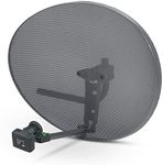 SSL Satellites Satellite Dish for Sky/Sky Q HD/FreeSat/Hotbird/HD/SD (ZONE 2 WITH QUAD LNB)