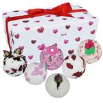 Bomb Cosmetics Little Box of Love Ballotin Bath Melt Wrapped Gift Pack, Contains, 6 x 30g