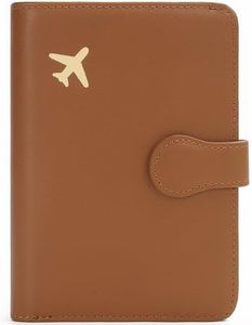 ZOPPEN Rfid Passport Holder for Travel, Passport Cover Wallet Case Travel Essentials Document Organizer, Card Holder Travel Wallet Womens Men, Brown