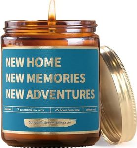 New Home Lavender Candle | House Warming Gifts for New Apartment | Welcome Home Housewarming Gift Idea for 1st First Time Homeowner | Real Estate Closing Gifts | Moving Away Presents for Her