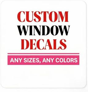 Custom Window Decals for Glass Doors, Personalized Vinyl Lettering with Logo, Text or Numbers, Waterproof Storefront Stickers for Office Windows, Business Signs, Vehicle Glass and Smooth Surfaces