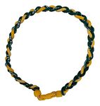 20" Green/Yellow Titanium Sport Tornado Baseball/Softball Necklace, Acrylic, No Gemstone