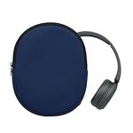 kwmobile Cover Compatible with Sony WH-CH520 / WH-CH510 Case - Neoprene Headset Cover - Pouch w/Zipper - Dark Blue