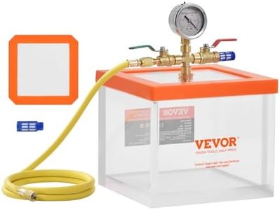 VEVOR 2 Gallon Vacuum Chamber, Upgraded Multipurpose Acrylic Vacuum Degassing Chamber, Transparent Vacuum Chamber, for Resin Degassing, Silica Gel Degassing