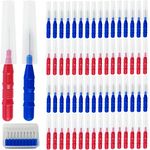 GXXMEI Adult 250Pcs Braces Manual Dental Brush Flosser For Cleaner Interdental Brush Toothpick Dental Tooth Flossing Head Oral Dental Hygiene Toothpick Cleaners Cleaning Tool,Multicolor