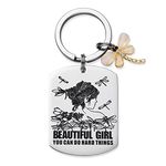 Melix Home Inspirational Gifts for Women Dragonfly Keyring Beautiful Girl You Can Do Hard Things Spiritual Gift for Her Female Friends Teen Girls Coworker Cute Keyrings