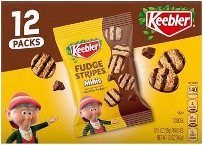 Keebler On-The-Go Fudge Stripes Cookies, 12 Count (Pack of 1)