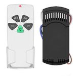 Universal Ceiling Fan Remote Control Kit Replacement for Hampton Bay Hunter Honeywell Allen+Roth Kichler Litex,Light On/Off & 3-Speed Control,Replace UC7030T KUJCE9103 FAN-53T 2AAZPFAN-53T FAN-35T