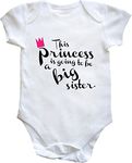 Hippowarehouse This princess is going to be a big sister baby vest bodysuit (short sleeve) boys girls