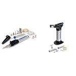 Dremel Versatip 2000 Cordless Soldering Iron - Butane Gas Soldering Kit with 6 Interchangeable Tips & Versaflame 2200 Stationary Butane Gas Burner, Cordless Mini Blow Torch and Heat Gun