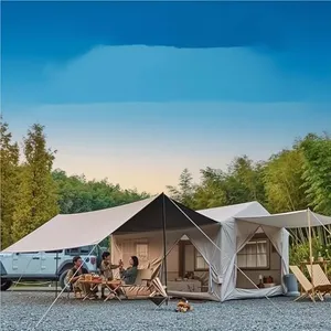 SENLEETO 10-12 Person Large Inflatable Tent for Camping,Blow up Tents with Canopy,10 * 13ft Inflatable House Tent with Stove Jack, Easy Setup Inflatable Camping Tent,4 Season Glamping Tents