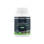 Maxion Licorice Root Capsules 500mg, to Relieve Heartburn, Acid Reflux, Coughs and Respiratory Infections, to Maintain Gastrointestinal Function, 60 Capsules (1)