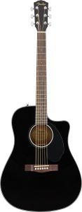 Fender CD-60SCE Acoustic-Electric Guitar, Black Dreadnought