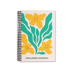 Wellness Journal - Undated Planner | Unique Daily Prompts | Gratitude Journal | Daily Planner | Weekly Check-ins | Creative Journaling | To-do List (Yellow)