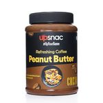 Upsnac Refreshing Coffee Peanut Butter Creamy 900g | High Protein | Tasty & Healthy Nut Butter Spread | Vegan | No Refined Sugar | Zero Trans Fat | Cholesterol Free & Gluten Free