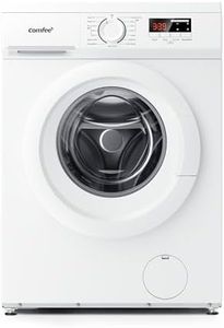COMFEE' CFE12EW80/W Freestanding Washing Machine,8KG Load,1400RPM,Heat Wash,Quick Wash,BLDC Inverter Motor,White
