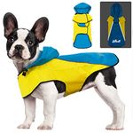 Dog Raincoat,Waterproof Hooded Slicker Poncho,Dog Reflective Safety Dog Rain Jacket,Dog Rain Coat Windproof Snowproof Dog Raincoats for Medium Dogs