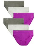 Balanced Tech Women's Seamless Bikini Panties 6-Pack - Mulberry Group - X-Small