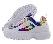 Fila Women's Disruptor Ii Premium Sneaker, White/Multi-colored-white, 10