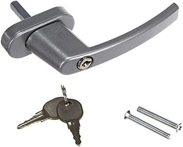 Olympia FGS 100 Tirador 2 Llaves Cada una, Cierre de Ventana con Cerradura, Cuadrado de 7 x 7 mm, Longitud del Pasador de 35 mm, Metal Revestido, Plata