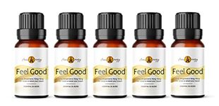 Aroma Energy | Feel Good Essential Oil Blend 50ml (5 x 10ml) - Blend of Lime, Bergamot & Ylang Ylang | Diffuser, Bath, Candles, Soaps, Aromatherapy | 100% Pure & Natural