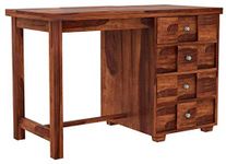 Chetan Interiors Sheesham Wood Writing Study Desk Table for Home Office 4 Drawer Computer Tables Furniture (Brown)