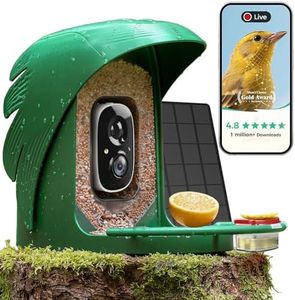 PerchMe® Bird Feeder with Camera Solar Powered,1080P Bird House Camera with AI Identify,Auto Capture Bird,Motion Detection,Smart Bird Feeder with Camera for Outdoors,A Ideal Gift(Seed Scoop Included)
