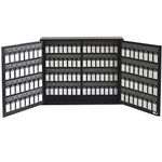 Acrimet Key Cabinet Organizer 128 Positions with Lock (Wall Mount) (128 Smoke Tags Included) (Black Cabinet)