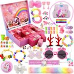 Advent Calendar for Girls 2024 - Christmas Countdown Gift - Xmas Calendar with 24 Days of Surprises including Jewelry, Hair Accessories, Unicorn Bracelet, Ring, Hair Clips, Necklace, and Coin Purse
