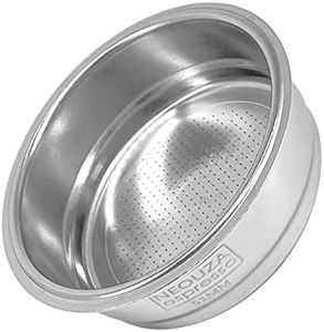 NEOUZA 51mm 304 Stainless Steel Filter Sieve Basket 1 Cup Basket for Bottomless Portafilter,Compatible with Delonghi,Breville Coffee Espresso Machine (1 Cup)
