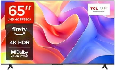 TCL 65PF650K 65-inch 4K Ultra HD, HDR TV, Smart LED Fire TV (Dolby Vision, Dolby Atmos, DTS, HDR 10, Alexa built-in, Airplay2, Miracast)