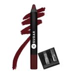 SUGAR Cosmetics Matte as Hell Crayon Lipsticks for Women | Lasts Up To 8+ Hours | Lip Crayon with Sharpener | 2.8gm - 13 Murphy Brown