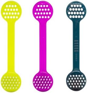 RADIUS Tongue Cleaner - Professional 2-in-1 Tongue Scraper and Brush for Fresh Breath - BPA-Free and Non-Toxic Oral Care - 3 CT - Yellow, Midnight Blue, Fuchsia