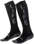 O'Neal 0356-762 Pro Mx Men's Motorcycle Socks Ride Life (Black/Gray, One Size)