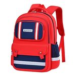 HOPYOCK-School Bags for Boys Girls Kids,Multi-Pocket Unisex Children Backpacks with Night Reflection Primary School Backpack