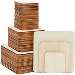 70 Pack Unfinished Wood Squares for Crafts, Wood Burning, Engraving (3 Sizes, 2", 3", 4")